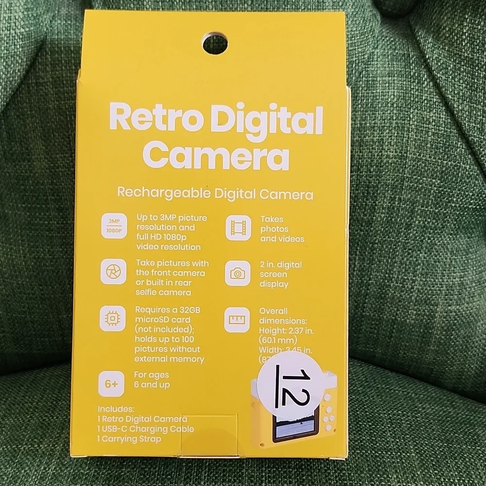 Yellow Retro Digital Camera